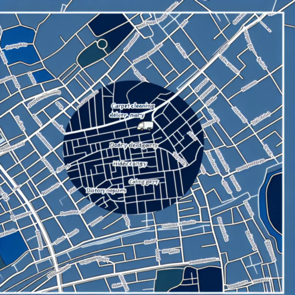A Carpetcleanservice szőnyegszállításának lefedettségi térképe Budapest és környéke területén