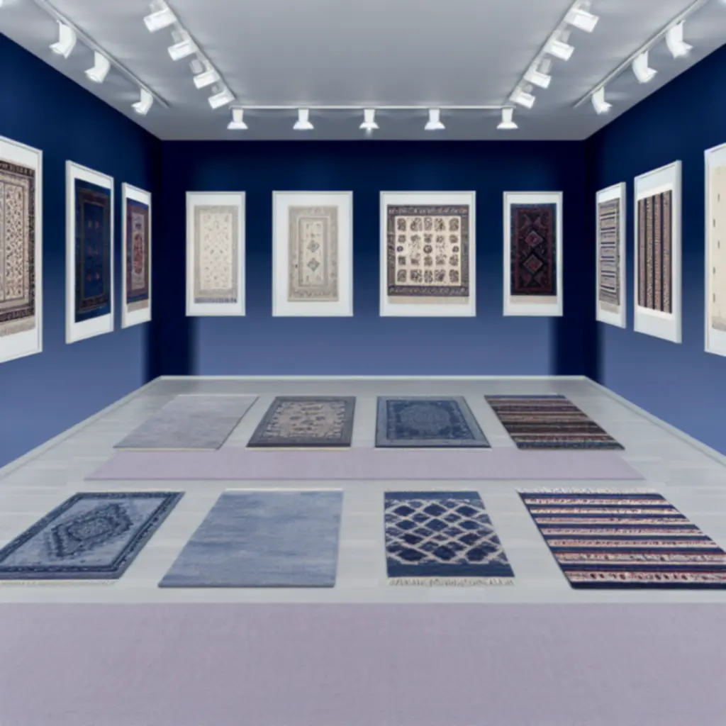 Különböző típusú szőnyegek egymás mellett letéve tisztítás előtt